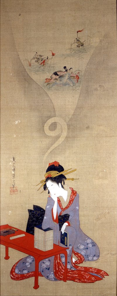 花魁思想。英石（1756-1815）的作品。热那亚，奇奥索内博物馆。 作者 Chobunsai eisi