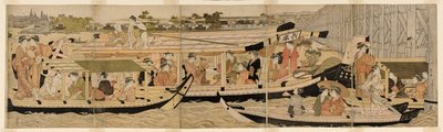 隅田川上的游船 作者 Chobunsai eisi