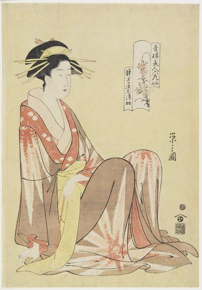Shizutamaya House的Shizuka，c.1794-1795 作者 Chobunsai eisi