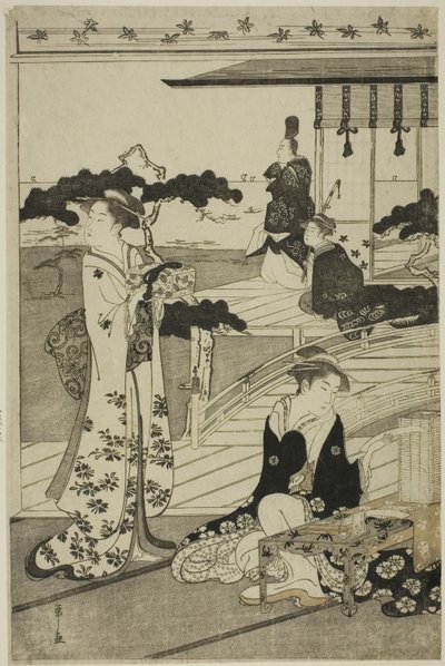 须磨，选自 "源氏物语的时尚模仿（Furyu yatsushi Genji）"系列 作者 Chobunsai eisi