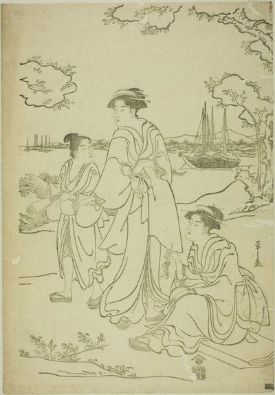 御殿山赏樱花 作者 Chobunsai eisi