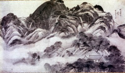 Art coreen：仁王山。崇山（1676-1759 年）的版画。18 世纪。宰相约翰收藏 作者 崇山
