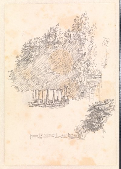 罗森达尔的大门和树木 作者 克里斯汀·科布（ChristenKøbke）