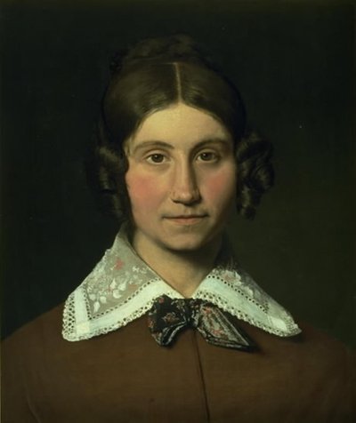 艺术家的嫂子Emilie Krohn, née Købke的画像 作者 克里斯汀·科布（ChristenKøbke）