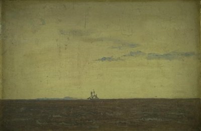 海景画。夕阳下的天空 作者 克里斯汀·科布（ChristenKøbke）