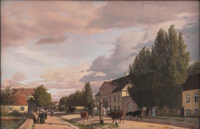 哥本哈根郊外 Østerbro 的街景。晨光 作者 克里斯汀·科布（ChristenKøbke）