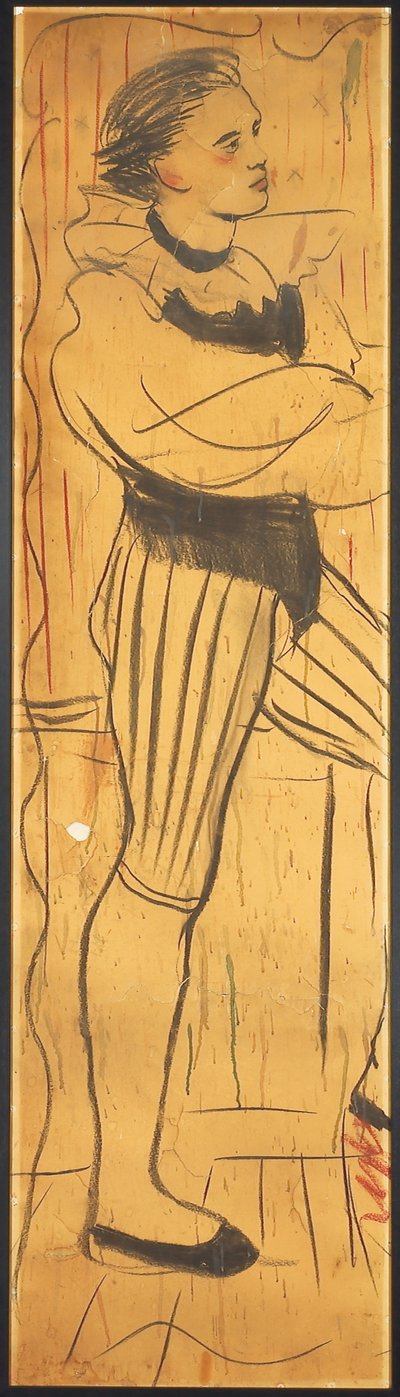 三联画（恋人场景图）（纸上铅笔）（另见 742029-30） 作者 克里斯蒂安·贝拉尔