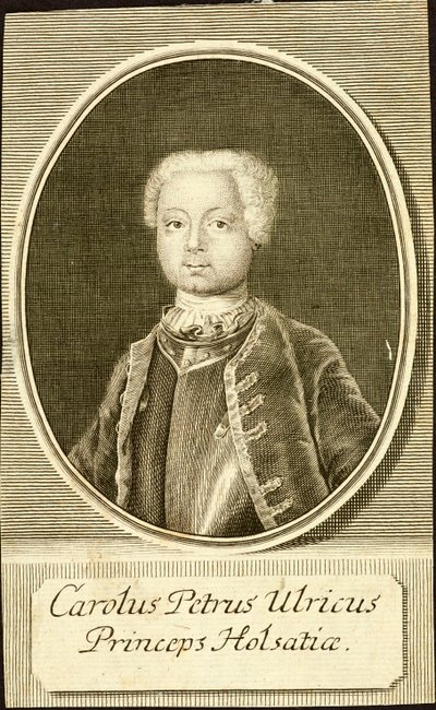 1728-1762年荷尔斯泰因-戈托普公爵卡尔-彼得-乌尔里希的肖像，1734年。 作者 克里斯蒂安·弗里德里希·弗里茨奇
