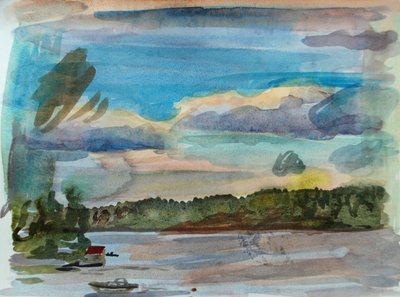 群岛 4》，2010 年（水彩画） 作者 克里斯蒂安·福尔