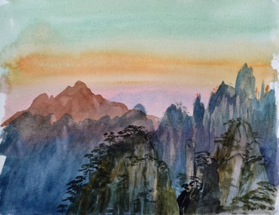 佛光 II》，2015 年（纸上水彩） 作者 克里斯蒂安·福尔