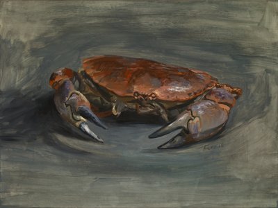 螃蟹，2018（石膏粉木板油画） 作者 克里斯蒂安·福尔
