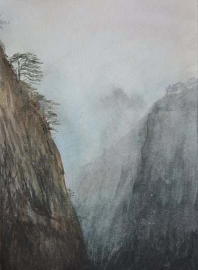 黄帝谷》，2015（纸上水彩） 作者 克里斯蒂安·福尔