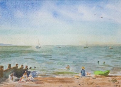 怀特斯特布尔绿海，2016 年（水彩画） 作者 克里斯蒂安·福尔