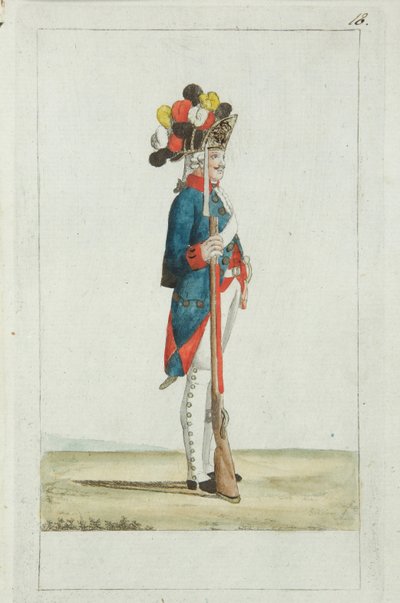 普雷布拉任斯基军团的掷弹兵，1793年 作者 Christian Gottfried Heinrich Geissler