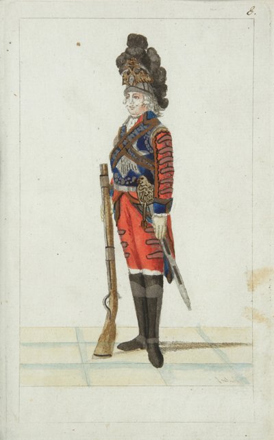 救生员骑兵团军官，1793年 作者 克里斯蒂安·格特弗里德·海因里希·盖斯勒