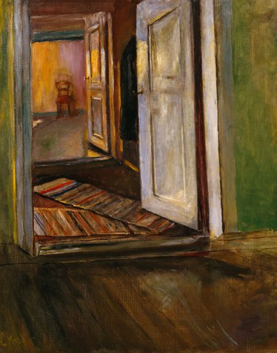 室内有碎布地毯（绘画） 作者 克里斯蒂安·克罗格（Christian Krohg）