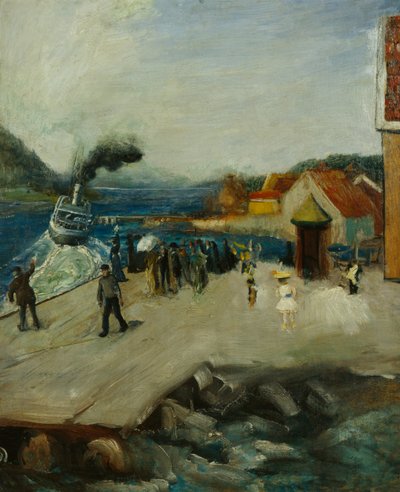 德勒巴克的莱曼码头 作者 克里斯蒂安·克罗格（Christian Krohg）