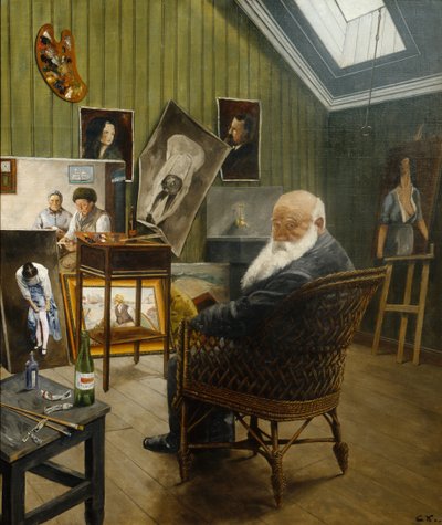 自画像 作者 克里斯蒂安·克罗格（Christian Krohg）