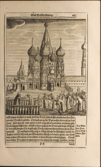 莫斯科插图从游记到莫斯科大公和波斯国王，亚当·奥莱亚 作者 Christian Lorenzen Rothgiesser