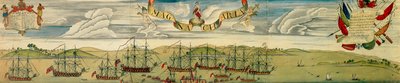 波士顿港封锁的透视图，1768（纸上写着） 作者 克里斯蒂安·雷米克