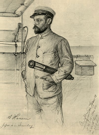 A Hansen，"Knivsberg "号上的大副，中国南海，1898年。   作者 克里斯蒂安·威廉·艾尔斯