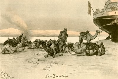 在苏伊士运河，1898年。 作者 克里斯蒂安·威廉·艾尔斯