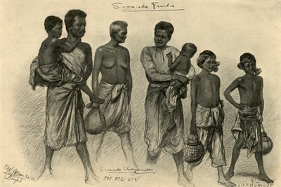 暹罗家庭，曼谷，1898年。 作者 克里斯蒂安·威廉·艾尔斯
