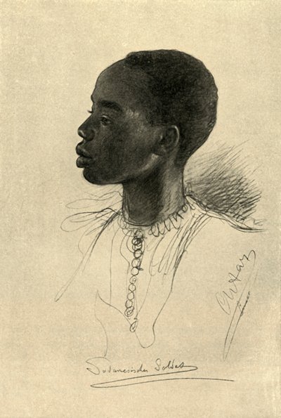 苏丹士兵，埃及，1898年。   作者 克里斯蒂安·威廉·艾尔斯