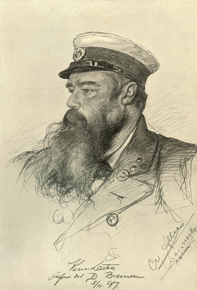 不来梅 "号的船长，1898年。   作者 克里斯蒂安·威廉·艾尔斯