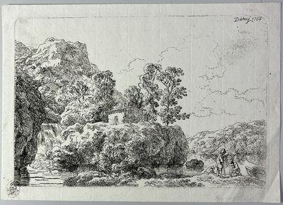 溪边岩石上的小屋 作者 克里斯蒂安·威廉·欧内斯特·迪特里希