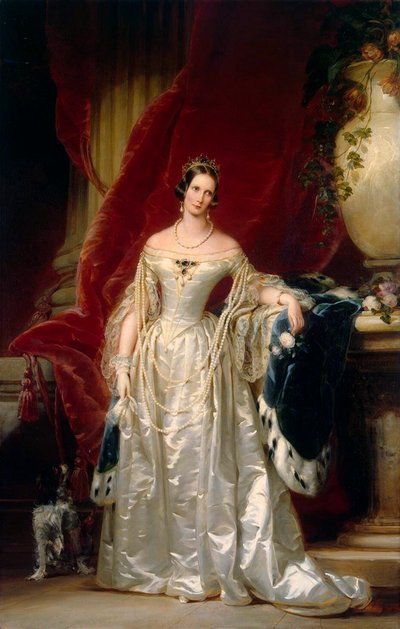 普鲁士皇后亚历山德拉-费奥多罗夫娜-夏洛特的画像，1840年。 作者 Christina Robertson