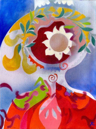 加冕礼》，约 2010 年（丙烯酸画布） 作者 克里斯蒂娜·萨吉
