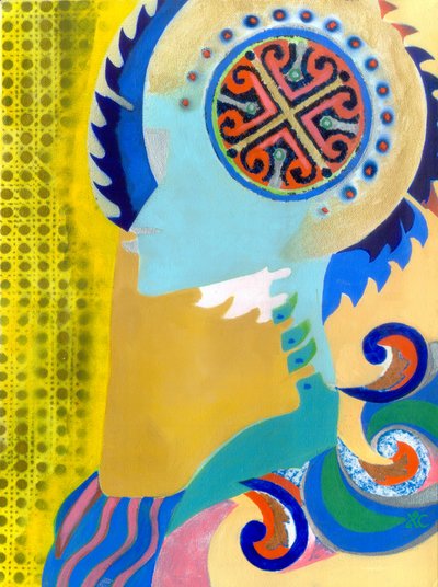 十字军》，约 1999 年（布面油画，拼贴画） 作者 克里斯蒂娜·萨吉