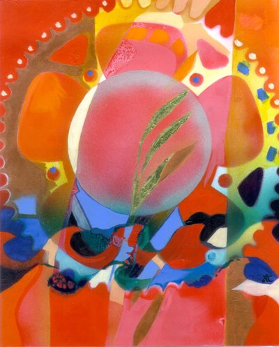 希望》，约 2009 年（丙烯酸画板，金箔） 作者 克里斯蒂娜·萨吉