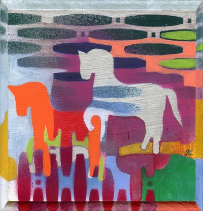 马，约 2008 年（木板上的丙烯颜料） 作者 克里斯蒂娜·萨吉