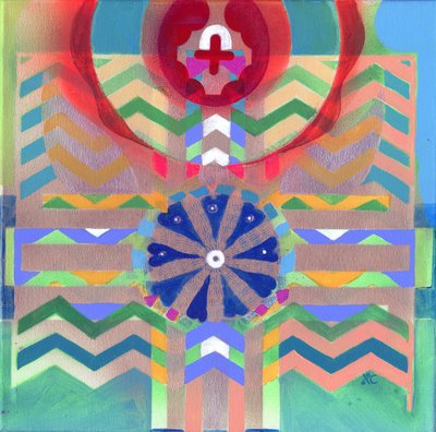 冥想 30》，约 2017 年（丙烯酸画布） 作者 克里斯蒂娜·萨吉