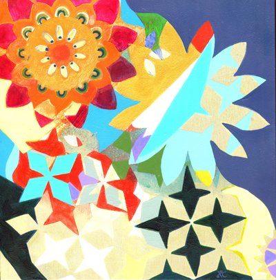 冥想 36》，约 2017 年（丙烯酸画板） 作者 克里斯蒂娜·萨吉