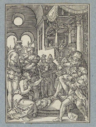所罗门的审判 作者 海因里希·阿尔德勒弗（Heinrich Aldegrever）