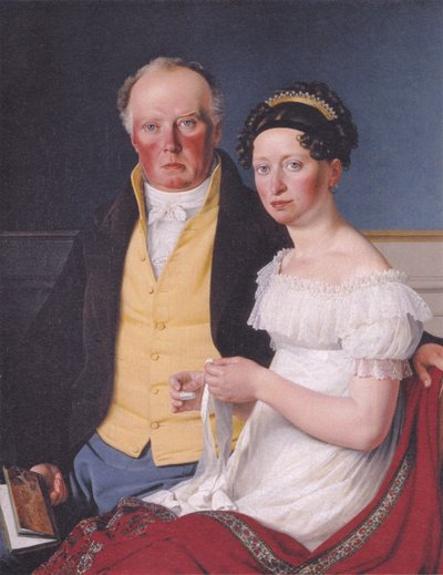 丹麦文：  Greve Preben Bille-Brahe og hans anden hustru Johanne Caroline, født Falbe Preben Bille-Brahe 伯爵及其第二任妻子 Johanne Caroline, nee Falbe 的双人肖像 作者 克里斯托弗·威廉·埃克斯伯格