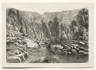 山里的水，约1790-1800年。 作者 克里斯托夫·内特
