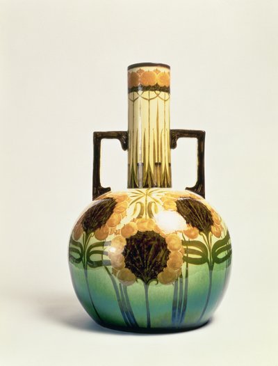 花瓶，由克拉丽莎-奥尔特装饰，约1890年 作者 Christopher Dresser