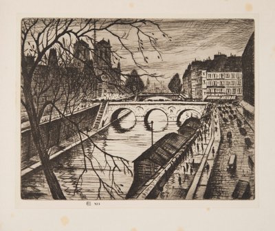 巴黎圣母院，Les Quais de Paris，出版。1931. 作者 克里斯托弗·理查德·怀恩·内文森