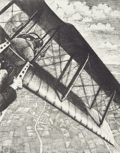 在4000英尺处倾斜c。 1918年（litho） 作者 克里斯托弗·理查德·怀恩·内文森