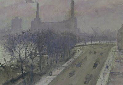 巴特西发电站，1935年 作者 克里斯托弗·理查德·怀恩·内文森