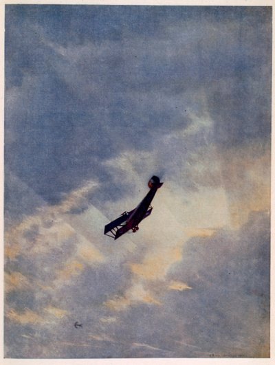 1918年，从前线的英国艺术家，继续前进的西部前线俯冲在敌对的飞机上 作者 克里斯托弗·理查德·怀恩·内文森