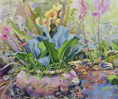花园与植物，2000（wc在纸上） 作者 克里斯托弗·莱兰
