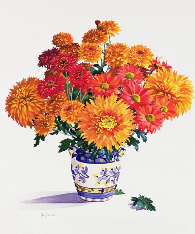 十月菊花（纸上wc） 作者 克里斯托弗·莱兰