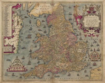 安格利亚：英格兰和威尔士，1579年 作者 克里斯托弗·萨克斯顿