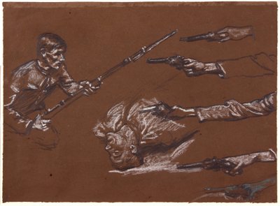 Mametz Wood》的研究，约1916年。 作者 克里斯托弗·威廉姆斯