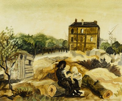 帕西（Passy）的小棕屋（Little Brown House），约1928年（画布上的油画） 作者 克里斯托弗·伍德